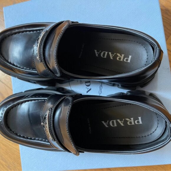 Prada leather Monolith loafers Size 37 - Picture 6 of 13